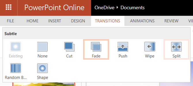 confronto powerpoint online vs. powerpoint 2016
