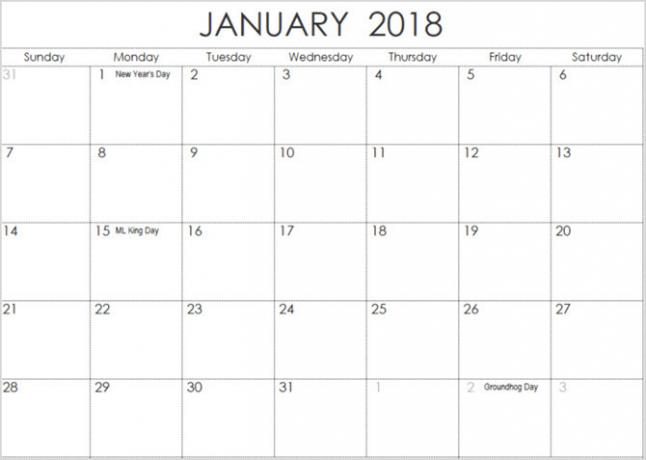 migliori modelli di calendario di Microsoft Office