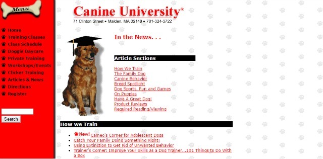 sito dell'università canina