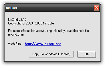 Nircmd - Uno strumento da riga di comando impacchettato nircmd