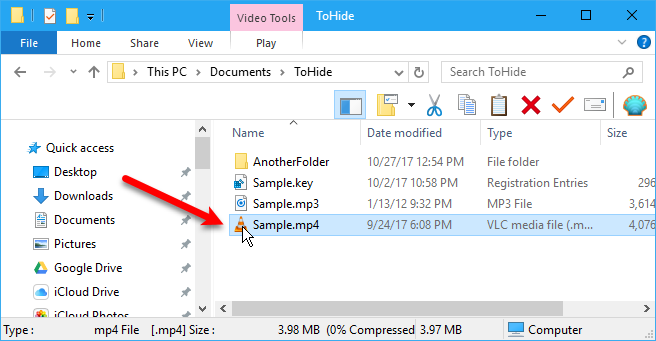 come nascondere file cartelle unità in Windows 10