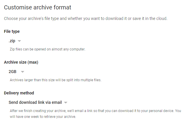 Crea un archivio Gmail