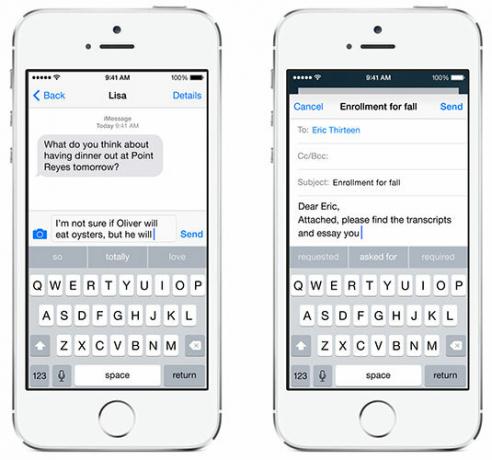 Novità di iOS 8 QuickType