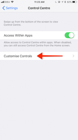 Personalizza Control Center iOS 11 4