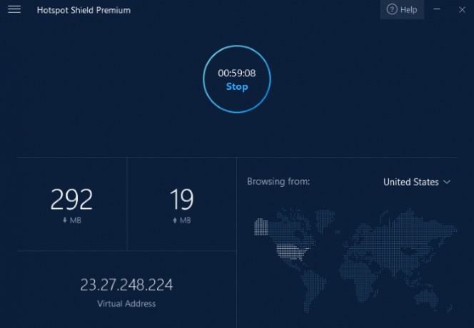 Hotspot Shield ha una semplice interfaccia utente