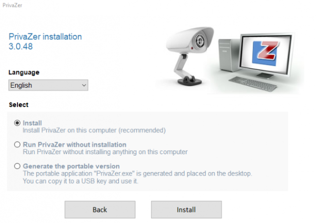 Installa PrivaZer su Windows
