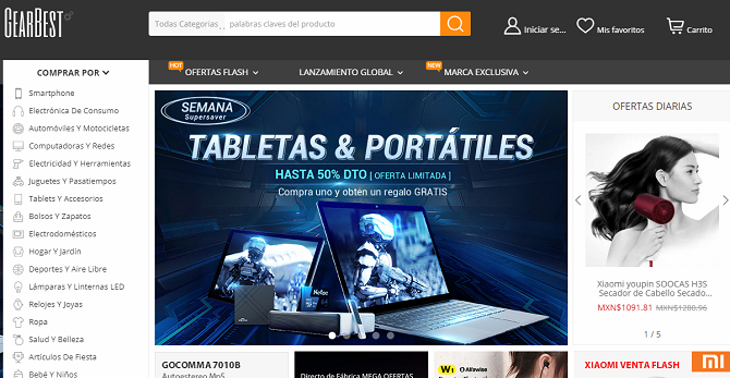 homepage di gearbest