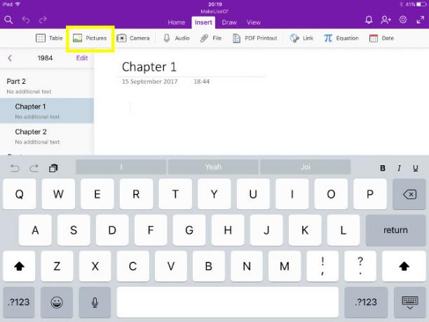 quaderno onenote