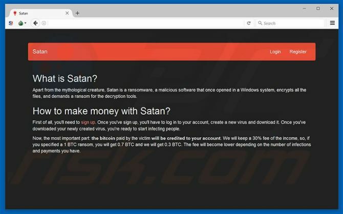 Ransomware-as-a-Service porterà caos a tutti Ransomware come servizio Satana