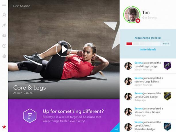 Dimentica la palestra, entra in forma Fitstar con la schermata principale del tuo iPad o iPhone