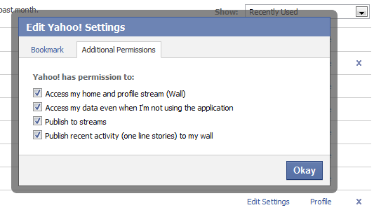 Come accedere al tuo profilo Facebook sulle mie impostazioni di applicazioni Yahoo