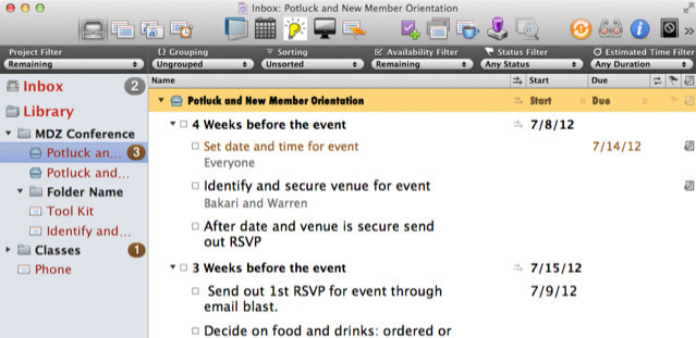 OmniFocus vecchia versione