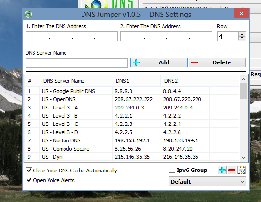 switch server dns