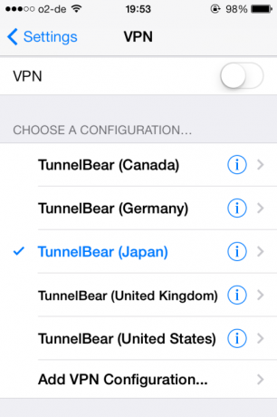 Configura una VPN sul tuo iPhone in pochi minuti con Tunnelbear tunnelbear9