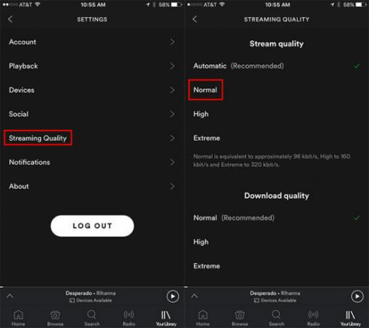 Come ridurre l'utilizzo dei dati mobili durante lo streaming di musica Spotify 562x500