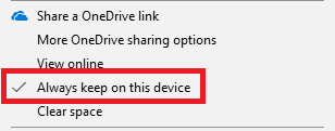 Come rimuovere le copie locali dei file OneDrive senza eliminarle Conservare sul dispositivo