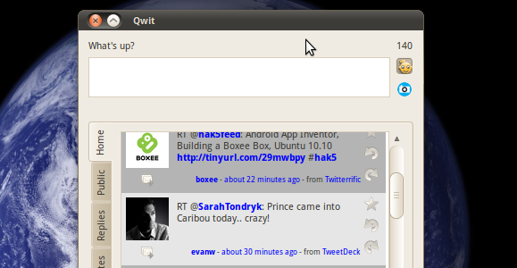 App Twitter di Linux