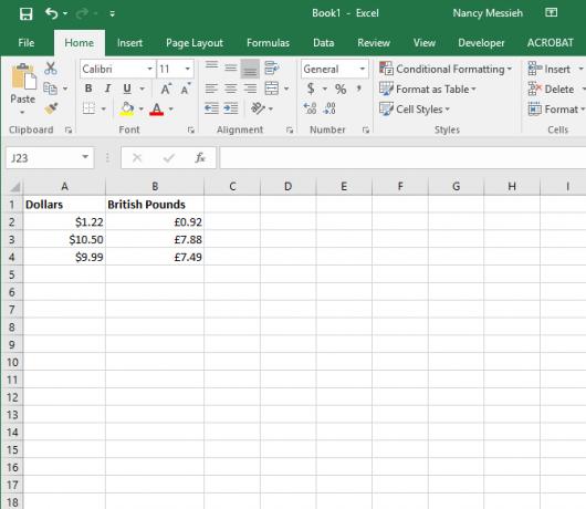 Come utilizzare diversi simboli di valuta in celle specifiche in Excel Valuta 4