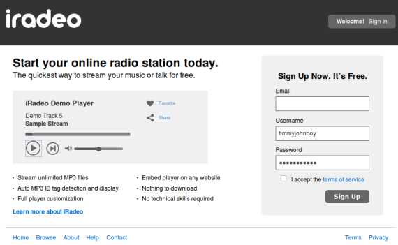 come trasmettere l'audio gratuitamente