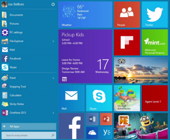 Menu Start di Windows 10