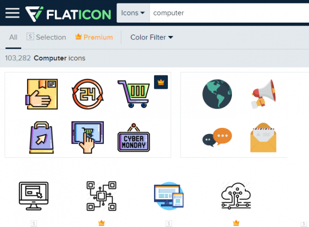 Icone del computer FlatIcon