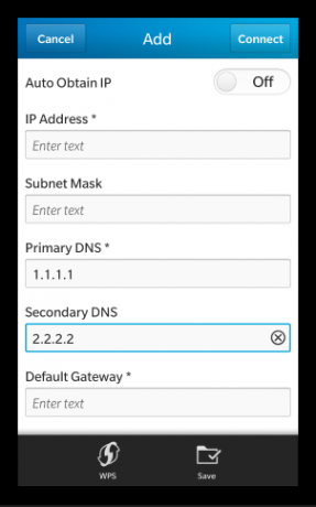 Ignora le restrizioni geografiche modificando le impostazioni DNS dello smartphone imposta il server dns sul telefono blackberry 10