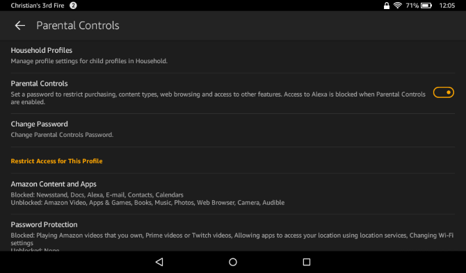 Il tuo manuale non ufficiale di Amazon Fire Tablet muo android amazonfireguide parentalcontrols1