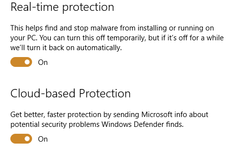 Muo-windows-w10defender-tempo reale