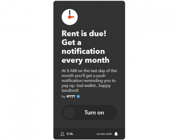 La guida IFTTT definitiva: usa lo strumento più potente del Web come un Pro 16IFTTT RentDueNotification