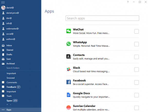 App Windows Mailbird