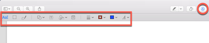 macOS Preview Markup Toolbar