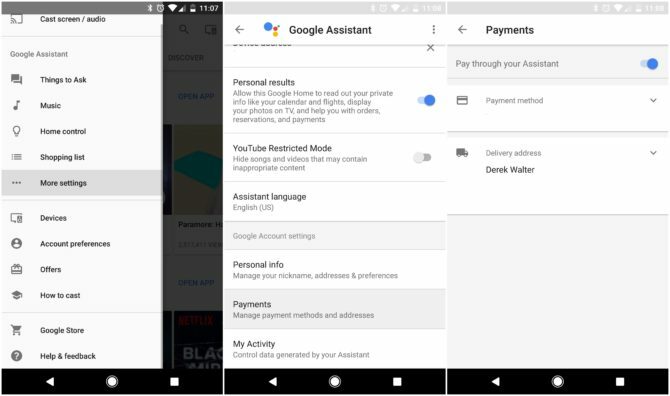 pagamento alla configurazione dell'assistente google