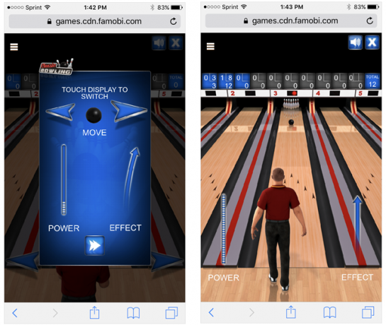 Browser mobile Bowling classico