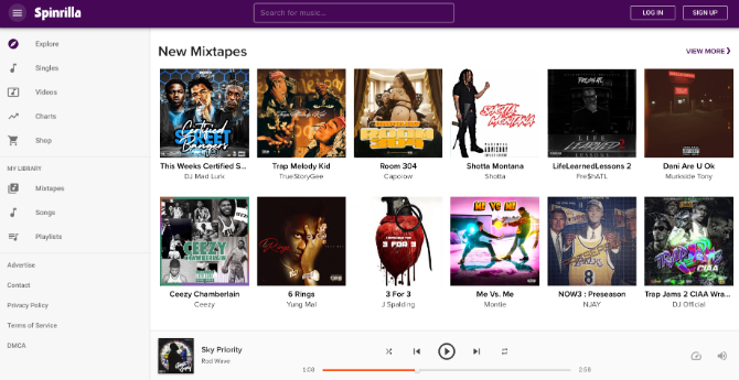 Spinrilla è un servizio di streaming musicale gratuito per mixtape hip-hop