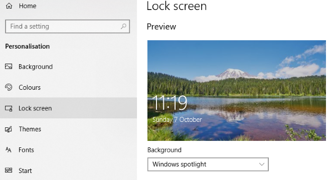 Cambia lo sfondo della schermata di accesso su Windows 10