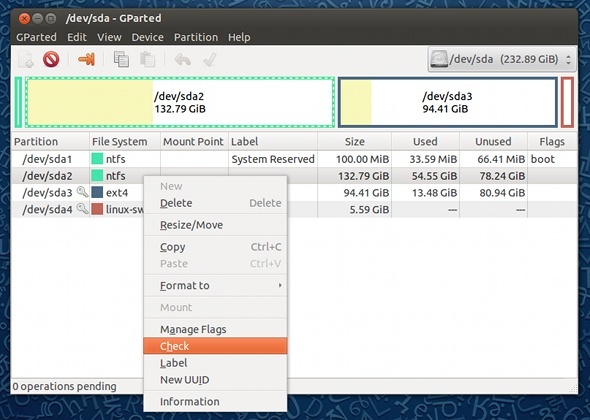 controllo errori hdd linux