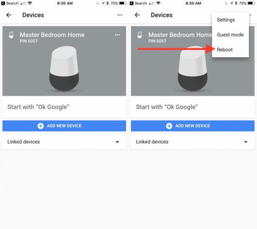 Come impostare e utilizzare la freccia di riavvio della home page di Google Home di Google