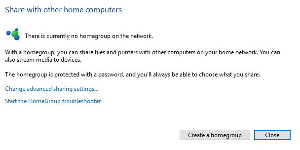 gruppo home di windows