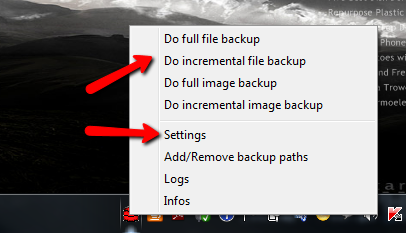 utilità di backup di windows