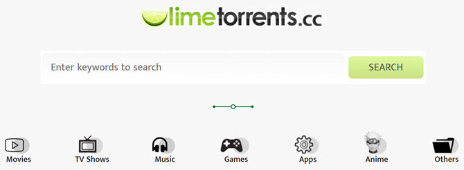 pagina di ricerca di limetorrents