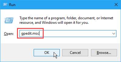 Apri l'Editor criteri di gruppo in Windows 10