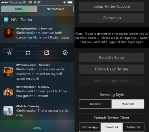 NC-twitter-widget di-per-iOS-8