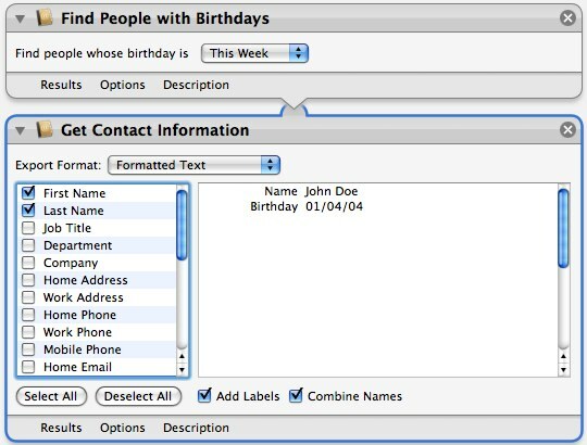 Allarmi di compleanno, Notifiche automatizzate via email e iCal [solo Mac] ottengono informazioni di contatto