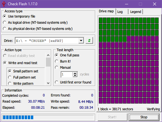 5 app per controllare la velocità della tua chiavetta USB in Windows test flash per la velocità della chiavetta USB