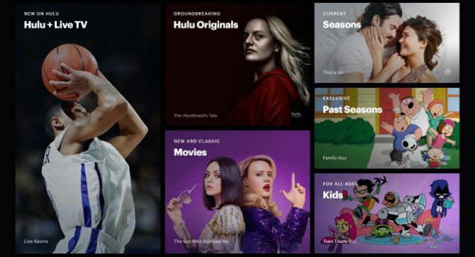 Varietà di contenuti da Hulu