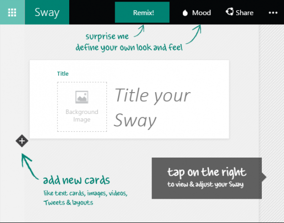 Anteprima di Microsoft Sway New Sway