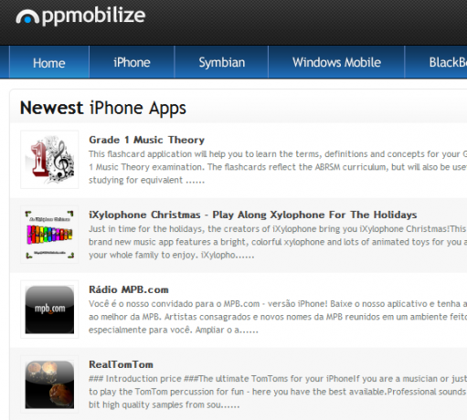 AppMobilize: un elenco online di app per telefoni cellulari appmobilize2