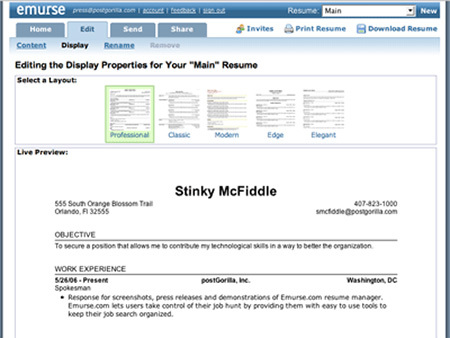 Emurse - Resume Maker online