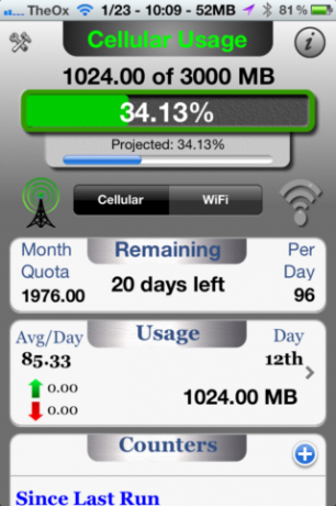 Usa Data Master per tenere traccia dell'utilizzo dei dati del tuo iPhone [iOS, gratuito per un periodo di tempo limitato] 2013 01 23 10