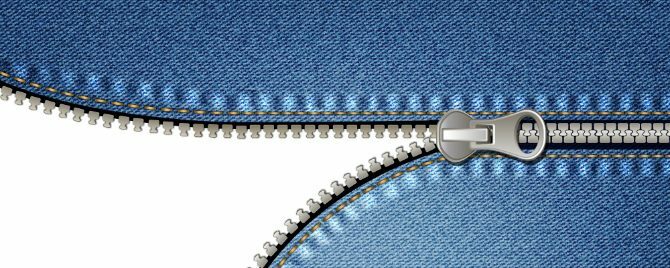 Cerniera su tessuto denim